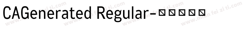 CAGenerated Regular字体转换